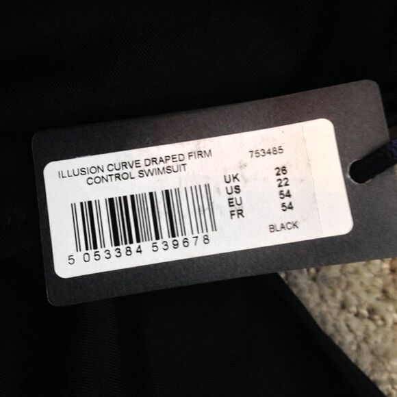 Fig Leaves Illusion Firm-Control One-Piece Swimsuit 22 NWT - Picture 8 of 9